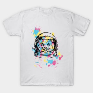 splashed astronaut cat T-Shirt